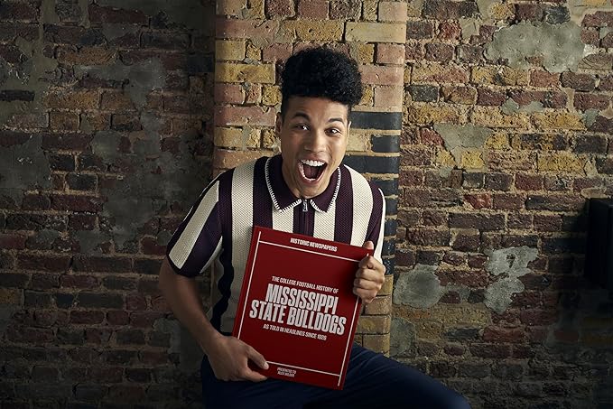 Signature gifts Personalized College Football Newspaper History Book, A3 Large Deluxe Hardcover - College Football Fan, Alumni, Students Keepsake Gift