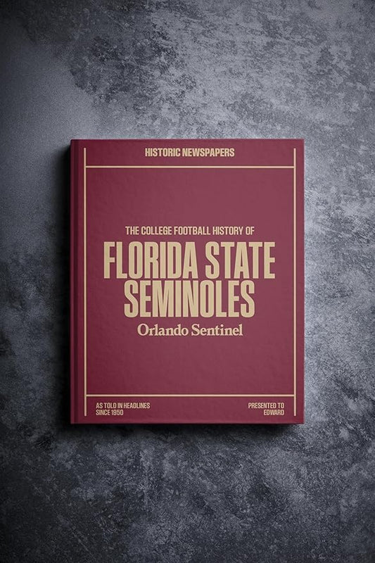 Signature gifts Personalized College Football Newspaper History Book, A3 Large Deluxe Hardcover - College Football Fan, Alumni, Students Keepsake Gift