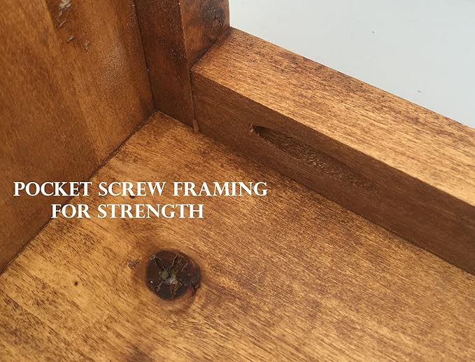 Ideas to Home Computer Monitor Riser Solid Albus Wood (26" W x 10" D x 5" H, Coffee )