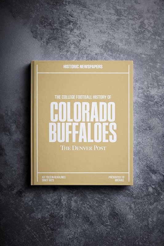 Signature gifts Personalized College Football Newspaper History Book, A3 Large Deluxe Hardcover - College Football Fan, Alumni, Students Keepsake Gift