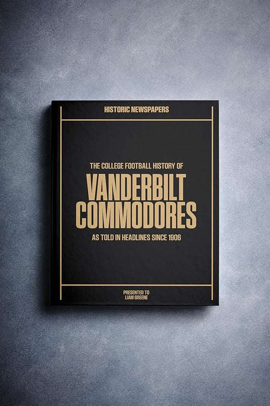 Signature gifts Personalized College Football Newspaper History Book, A3 Large Deluxe Hardcover - College Football Fan, Alumni, Students Keepsake Gift